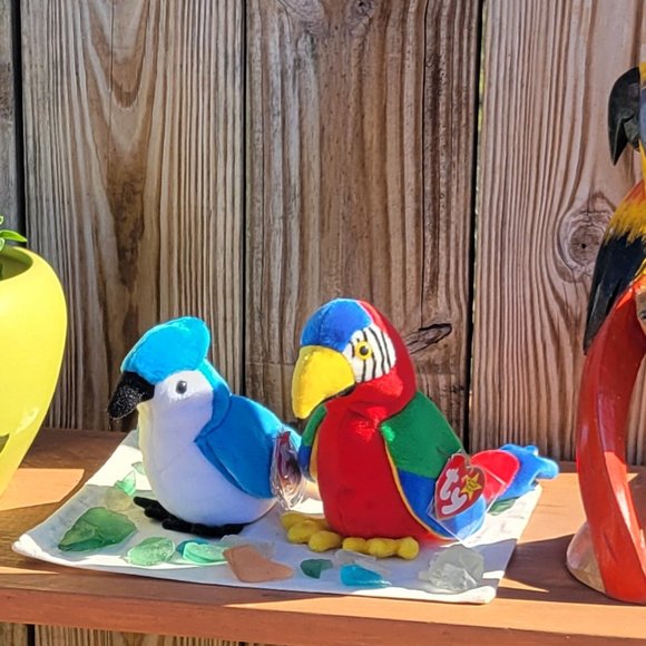 Ty Beanie Babies *RARE ERROR STAMP* Rocket Blue Jay Bird 1997 (Retired) - Picture 10 of 13